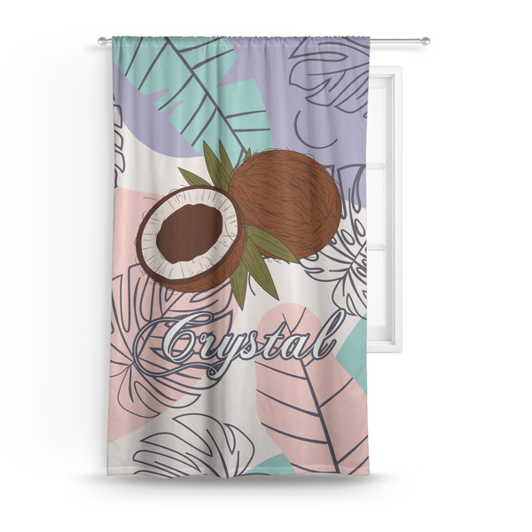 Custom Coconut and Leaves Curtain - 50"x84" Panel (Personalized)