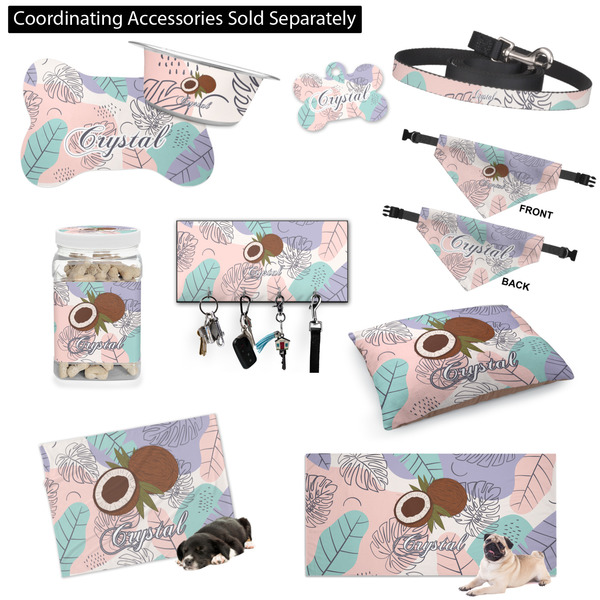 Coconut and Leaves Customized Pet Accessories