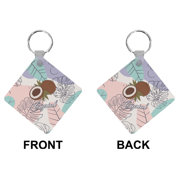 Coconut and Leaves Diamond Keychain (Front + Back)