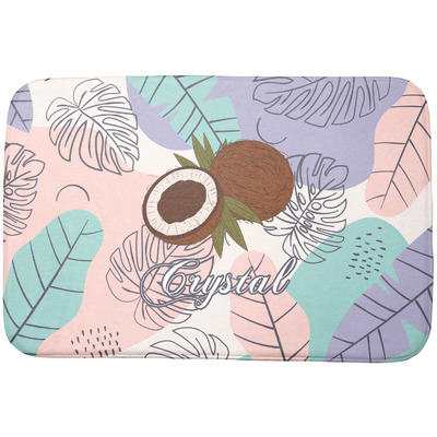 Custom Coconut and Leaves Dish Drying Mat w/ Name or Text