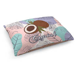 Coconut and Leaves Dog Bed - Medium w/ Name or Text