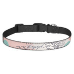 Coconut and Leaves Dog Collar - Medium (Personalized)