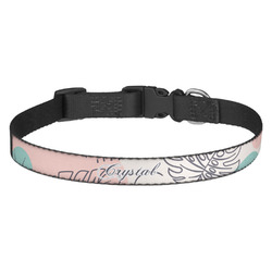 Coconut and Leaves Dog Collar - Medium (Personalized)