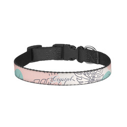 Coconut and Leaves Dog Collar - Small (Personalized)