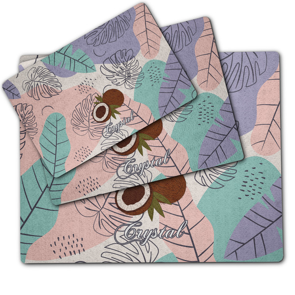 Coconut and Leaves Dog Food Mat - MAIN (sm, med, lrg)