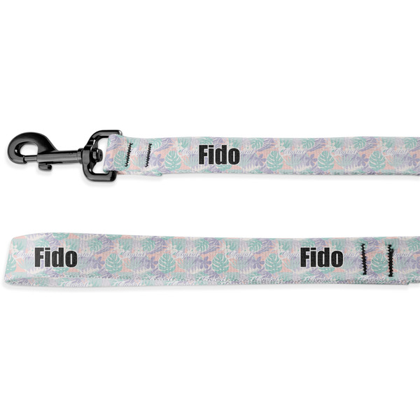 Custom Coconut and Leaves Dog Leash - 6 ft (Personalized)