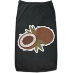 Coconut and Leaves Black Pet Shirt (Personalized)