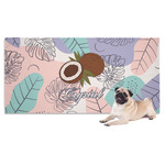 Coconut and Leaves Dog Towel w/ Name or Text