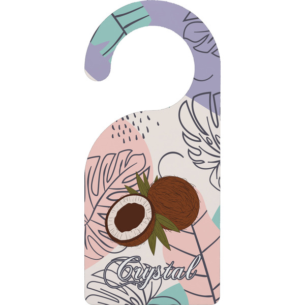 Custom Coconut and Leaves Door Hanger w/ Name or Text
