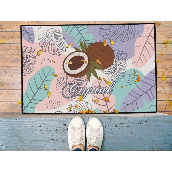Coconut and Leaves Door Mat - LIFESTYLE (Med)