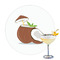 Coconut and Leaves Drink Topper - Large - Single with Drink