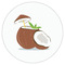 Coconut and Leaves Drink Topper - Large - Single