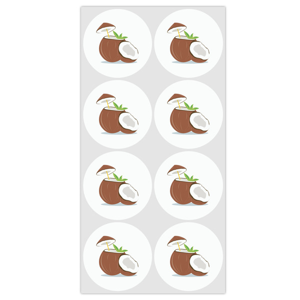 Coconut and Leaves Drink Topper - Medium - Set of 12