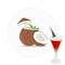Coconut and Leaves Drink Topper - Medium - Single with Drink
