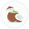 Coconut and Leaves Drink Topper - Medium - Single