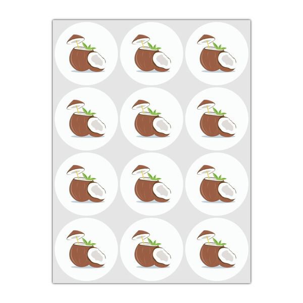 Coconut and Leaves Drink Topper - Small - Set of 12