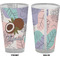 Coconut and Leaves Pint Glass - Full Color - Front & Back Views