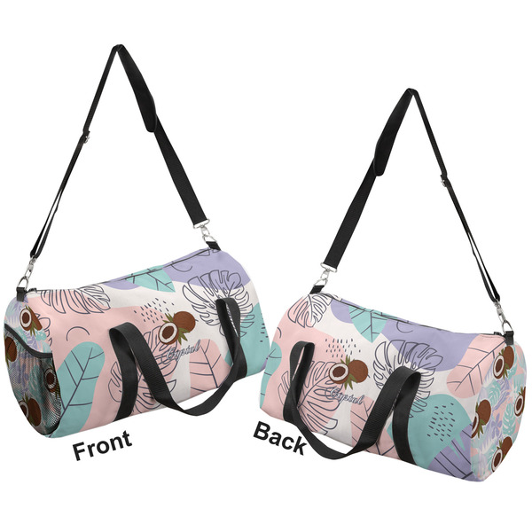 Coconut and Leaves Duffle bag large front and back sides