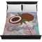 Coconut and Leaves Duvet Cover - Queen - On Bed - No Prop
