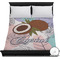 Coconut and Leaves Duvet Cover - Full / Queen w/ Name or Text
