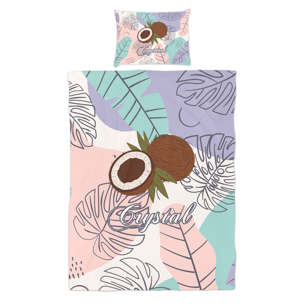 Coconut and Leaves Duvet Cover Set - Twin - Alt Approval