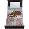 Coconut and Leaves Duvet Cover - Twin - On Bed - No Prop