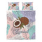 Coconut and Leaves Duvet cover Set - Queen - Alt Approval
