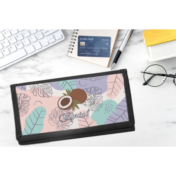 Coconut and Leaves DyeTrans Checkbook Cover - LIFESTYLE