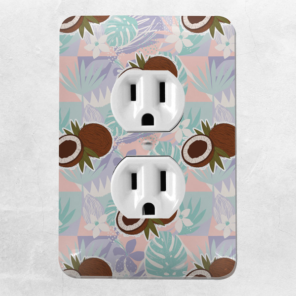 Coconut and Leaves Electric Outlet Plate - LIFESTYLE