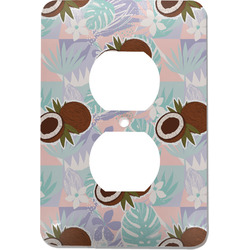 Coconut and Leaves Electric Outlet Plate (Personalized)