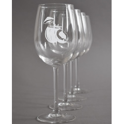 Coconut and Leaves Wine Glasses (Set of 4)