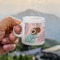 Coconut and Leaves Espresso Cup - 3oz LIFESTYLE (new hand)