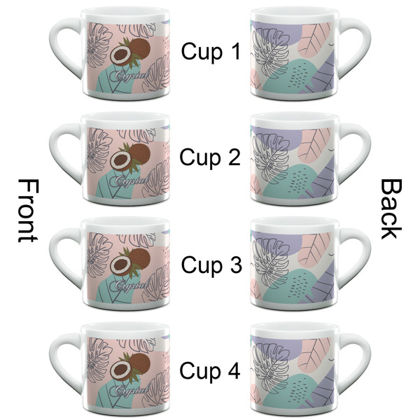 Coconut and Leaves Espresso Cup - 6oz (Double Shot Set of 4) APPROVAL