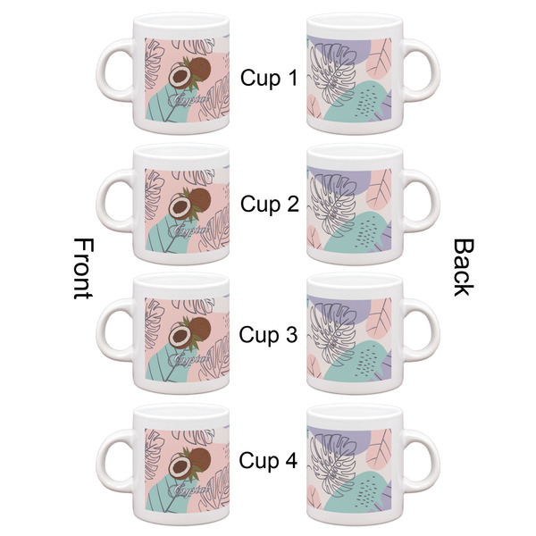 Coconut and Leaves Espresso Cup Set of 4 - Apvl