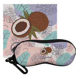 Coconut and Leaves Eyeglass Case & Cloth w/ Name or Text