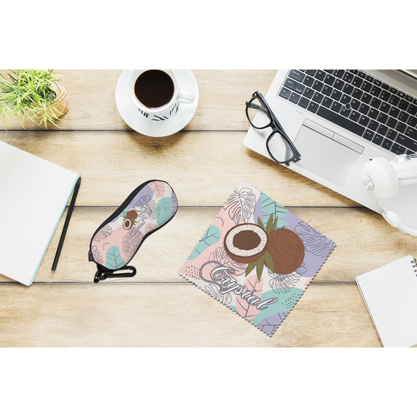 Coconut and Leaves Eyeglass Case and Cloth Set - LIFESTYLE