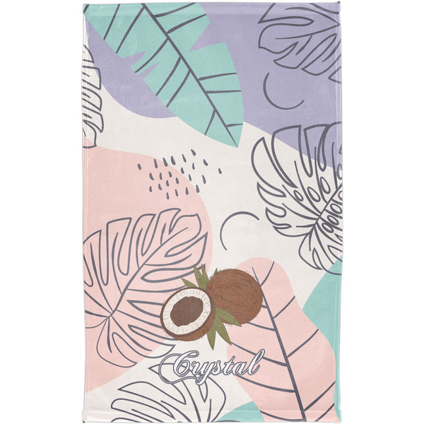 Coconut and Leaves Finger Tip Towel - Full View