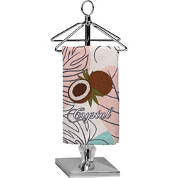 Coconut and Leaves Finger Tip Towel - Full Print w/ Name or Text