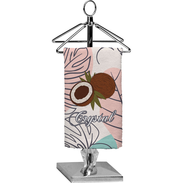 Custom Coconut and Leaves Finger Tip Towel - Full Print w/ Name or Text