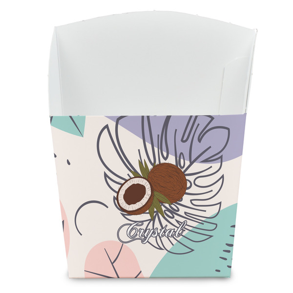 Custom Coconut and Leaves French Fry Favor Boxes (Personalized)