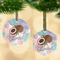 Coconut and Leaves Frosted Glass Ornament - MAIN PARENT