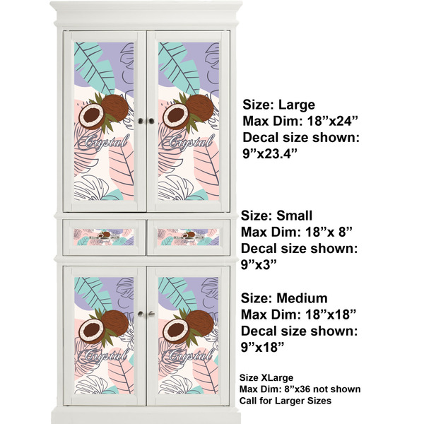 Coconut and Leaves Full Cabinet (Show Sizes)