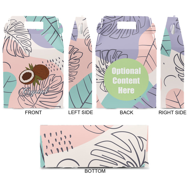 Coconut and Leaves Gable Favor Box - Approval