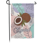 Coconut and Leaves Small Garden Flag - Single Sided w/ Name or Text