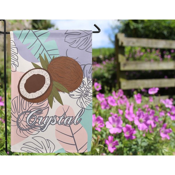 Coconut and Leaves Garden Flag - Outside In Flowers
