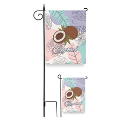 Coconut and Leaves Garden Flag (Personalized)