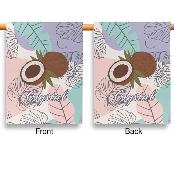 Coconut and Leaves Garden Flags - Large - Double Sided - APPROVAL