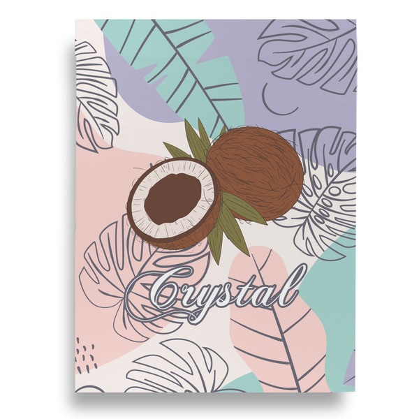 Coconut and Leaves Garden Flags - Large - Double Sided - BACK