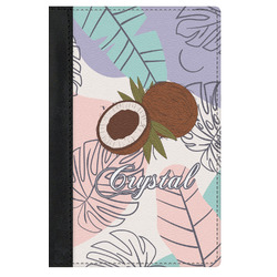 Coconut and Leaves Genuine Leather Passport Cover w/ Name or Text