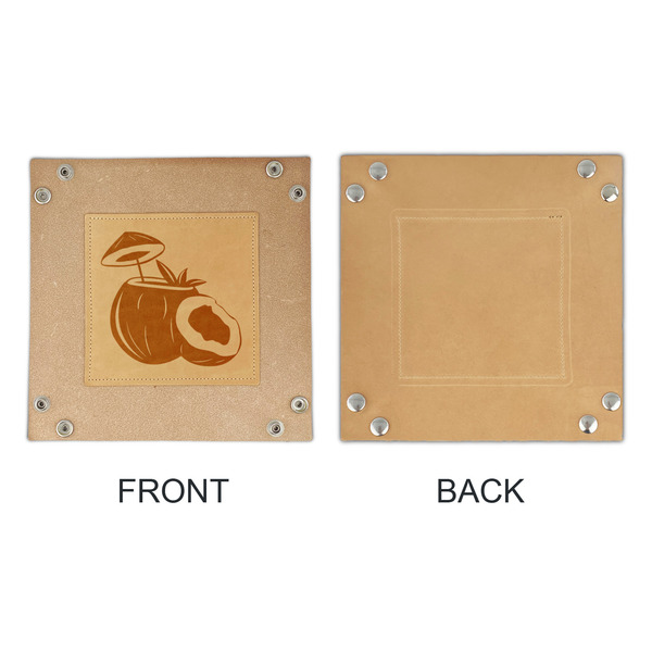 Coconut and Leaves Genuine Leather Valet Trays - APPROVAL
